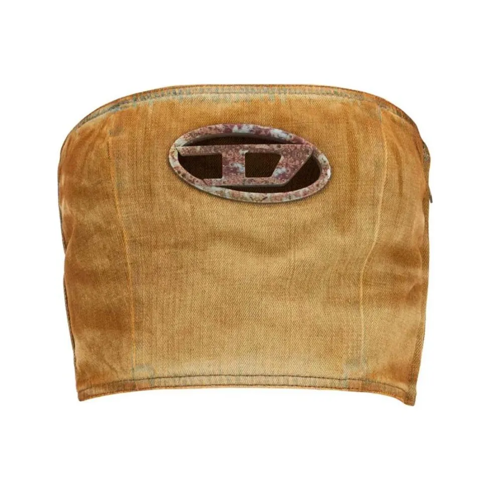 DIESEL Denim Tube Top 'Light Brown'