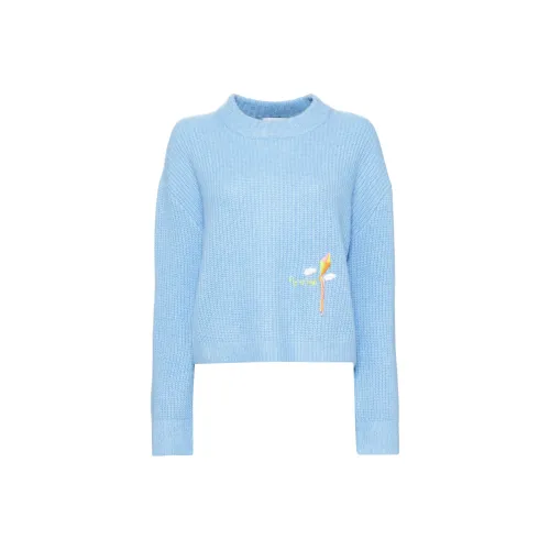Mira Mikati Небесно-голубой Женские кашемировые свитеры