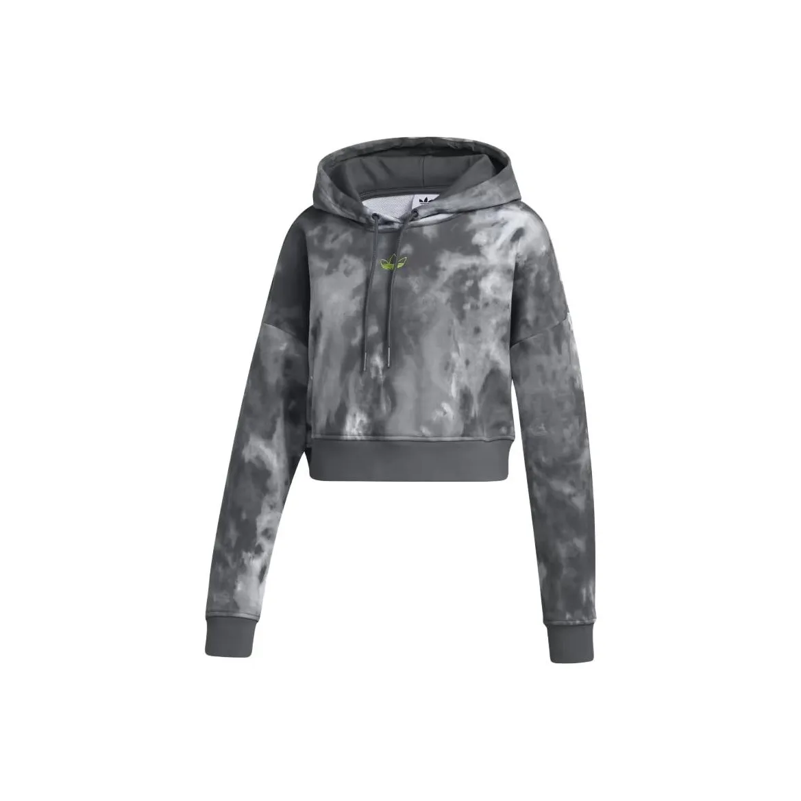 Adidas Originals Cropped Hoodie Sweatshirt Women's Gray