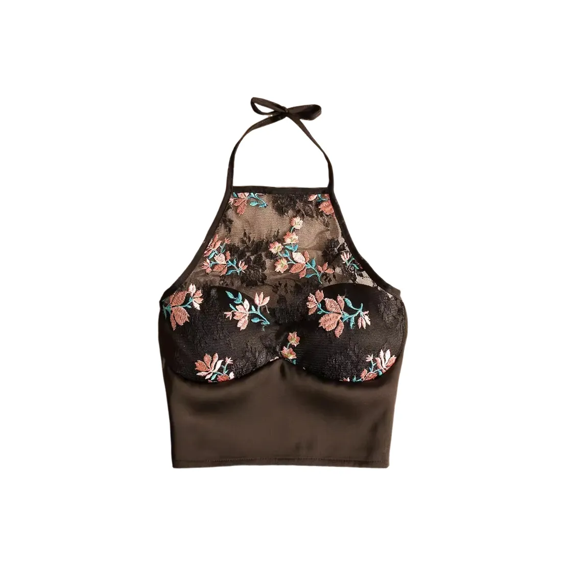 Mu Qingqing Топ на бретелях Женский Черный