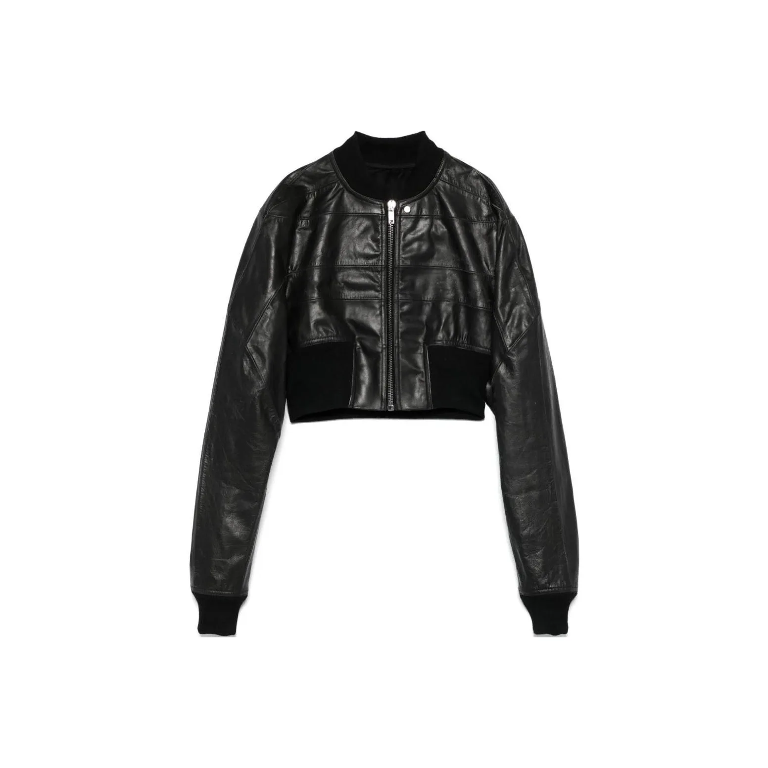 RICK OWENS Hollywood Girdered Cropped Bomber Jacket