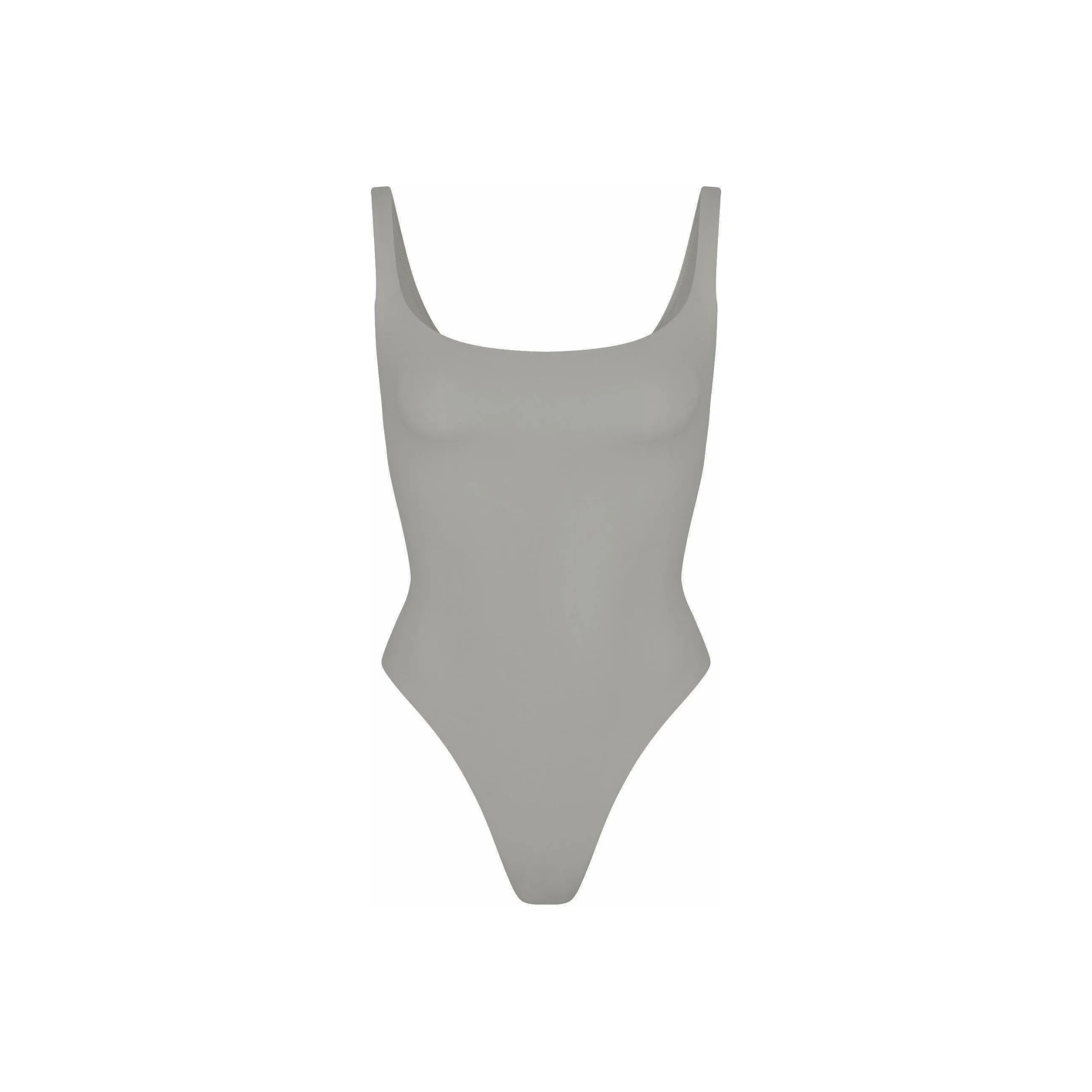 SKIMS FITSEVERYBODY SQUARE NECK BODYSUIT Jumpsuit Women's SMOKE/Smoke Color