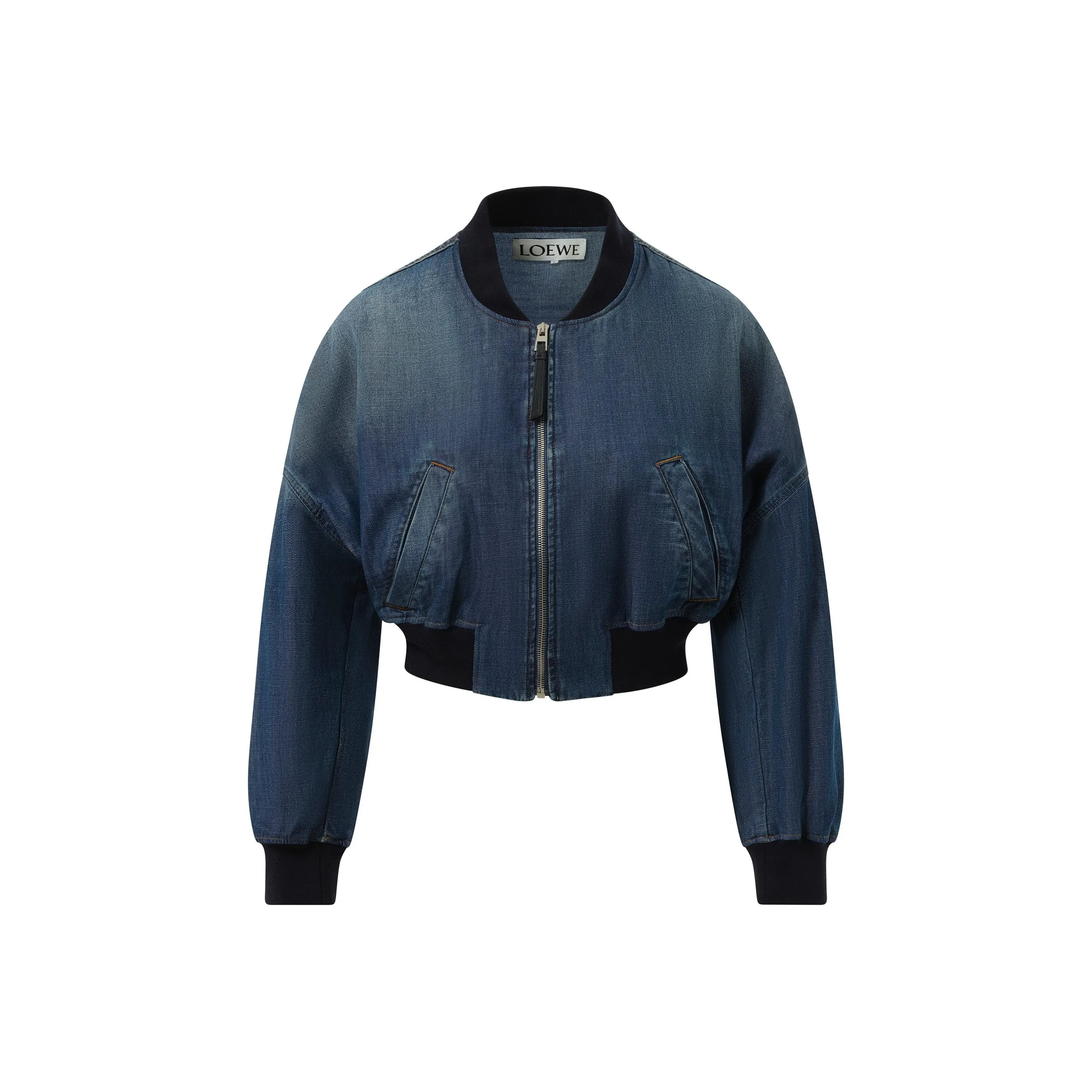 LOEWE Denim Bomber Jacket 'Washed Blue'