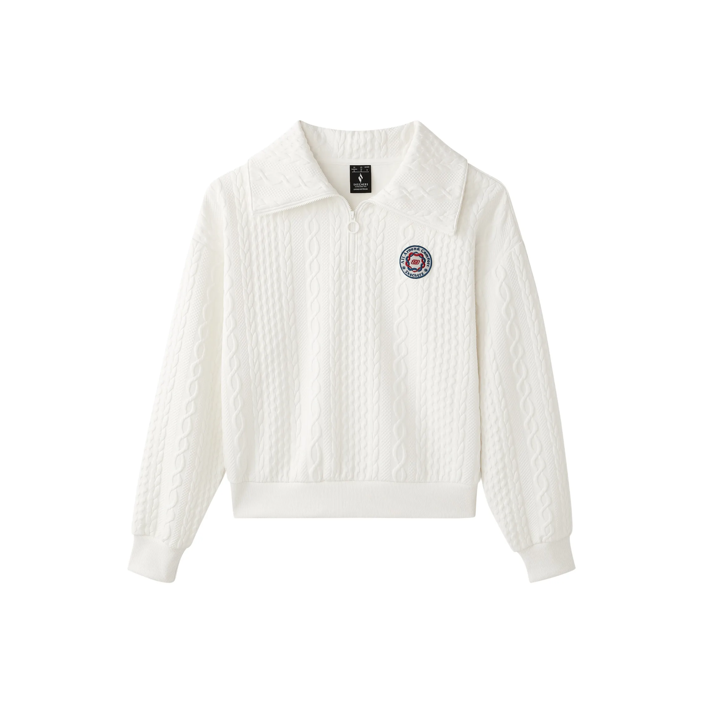 Skechers New Year Collection Sports Casual Толстовка Женская Зефирно-белая