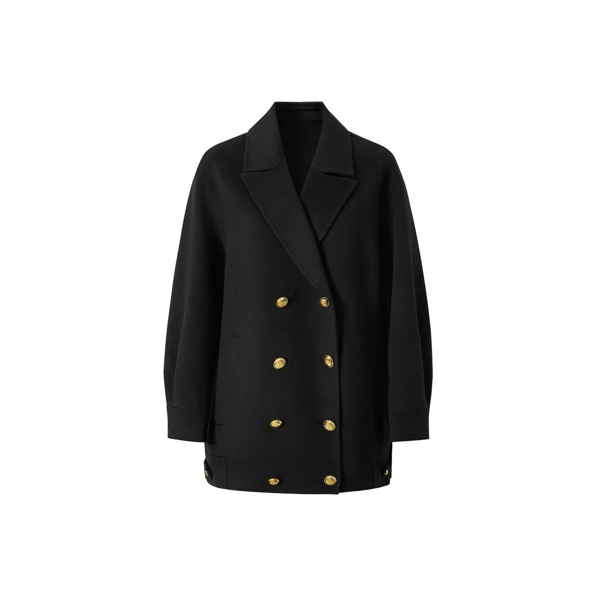 JZ Juzui Coats Women's Plain Black