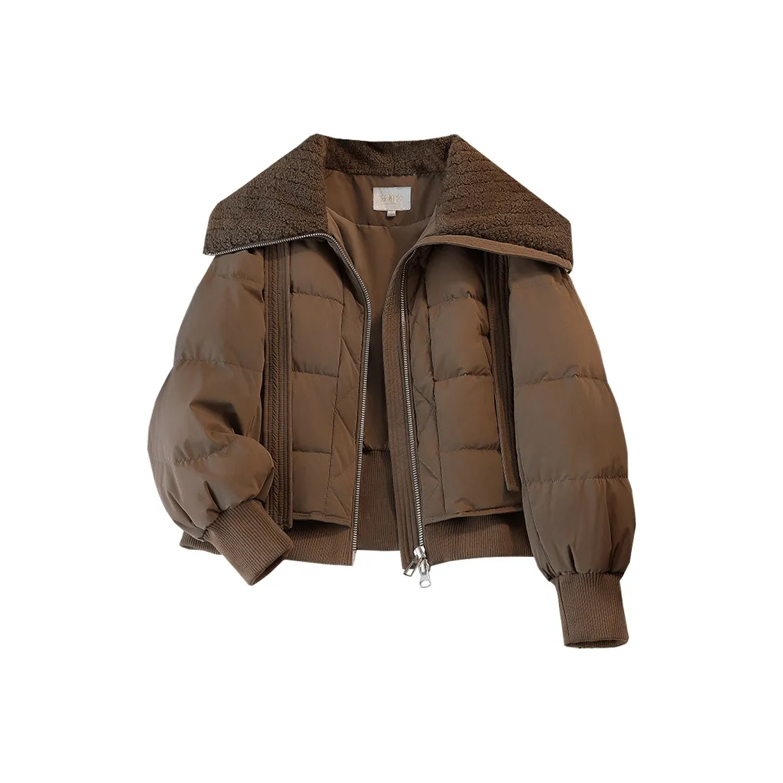 Cypress House Пуховик Женский Темно-Кофейный