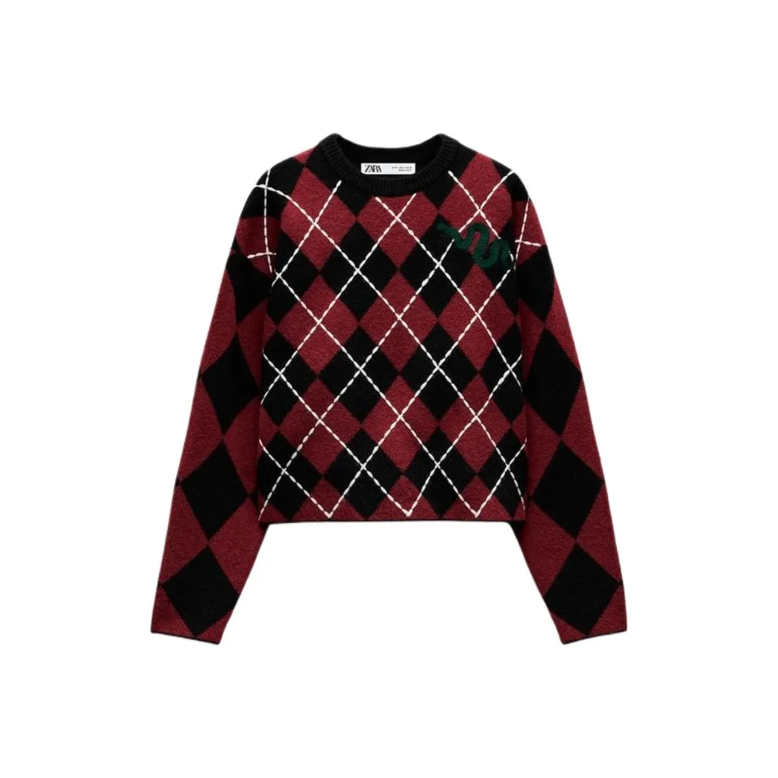 ZARA Collaboration Новый год Трикотаж Женский Красный