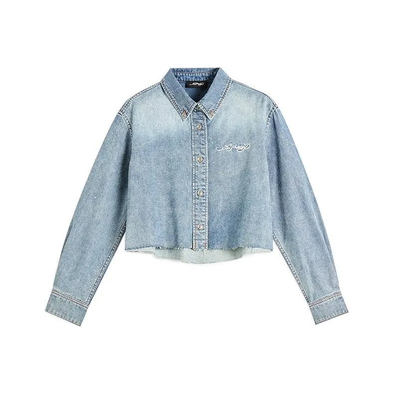 Ed Hardy SS24 Рубашка Женская Индиго