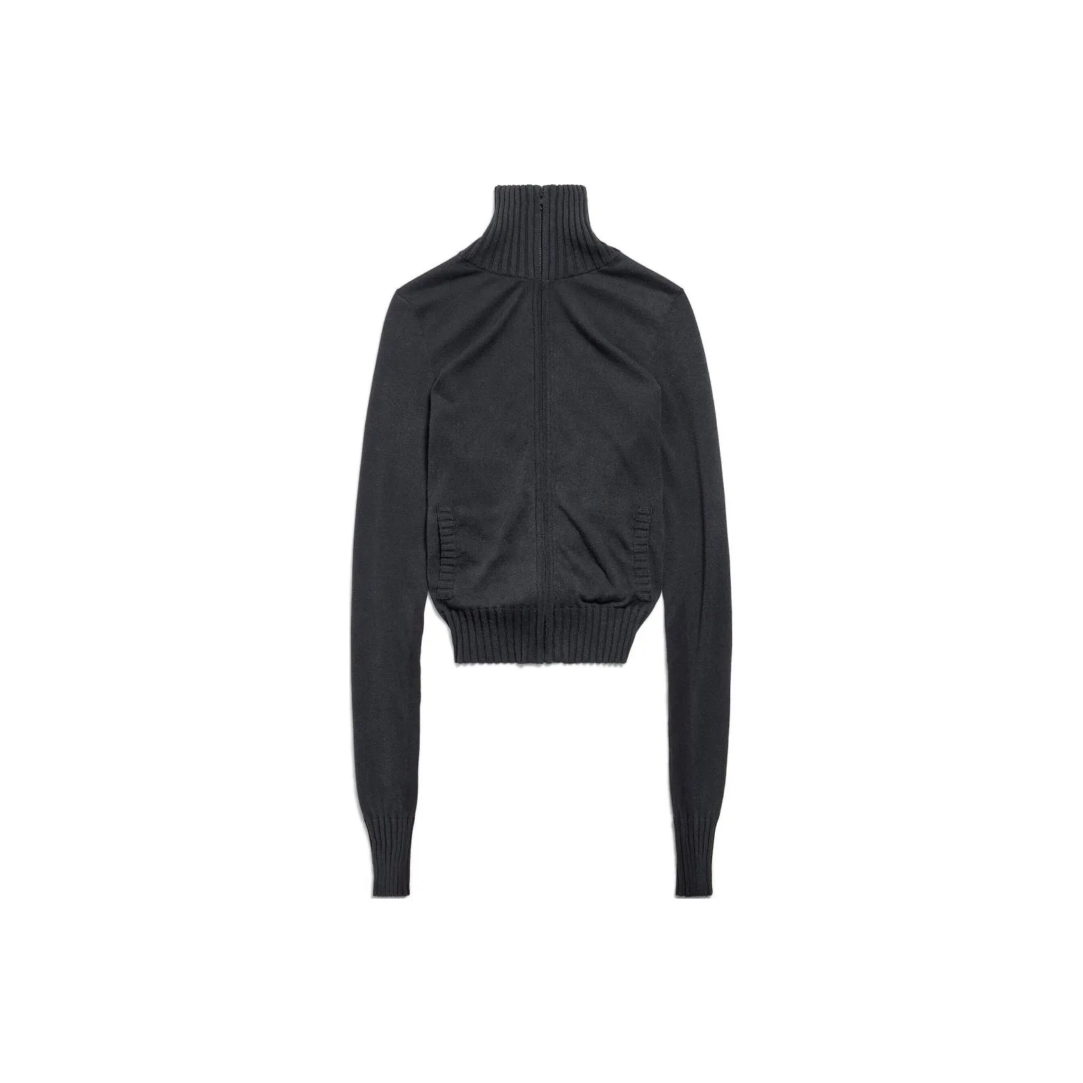Balenciaga Bb Paris Icon Knotted Zip-Up Sweater