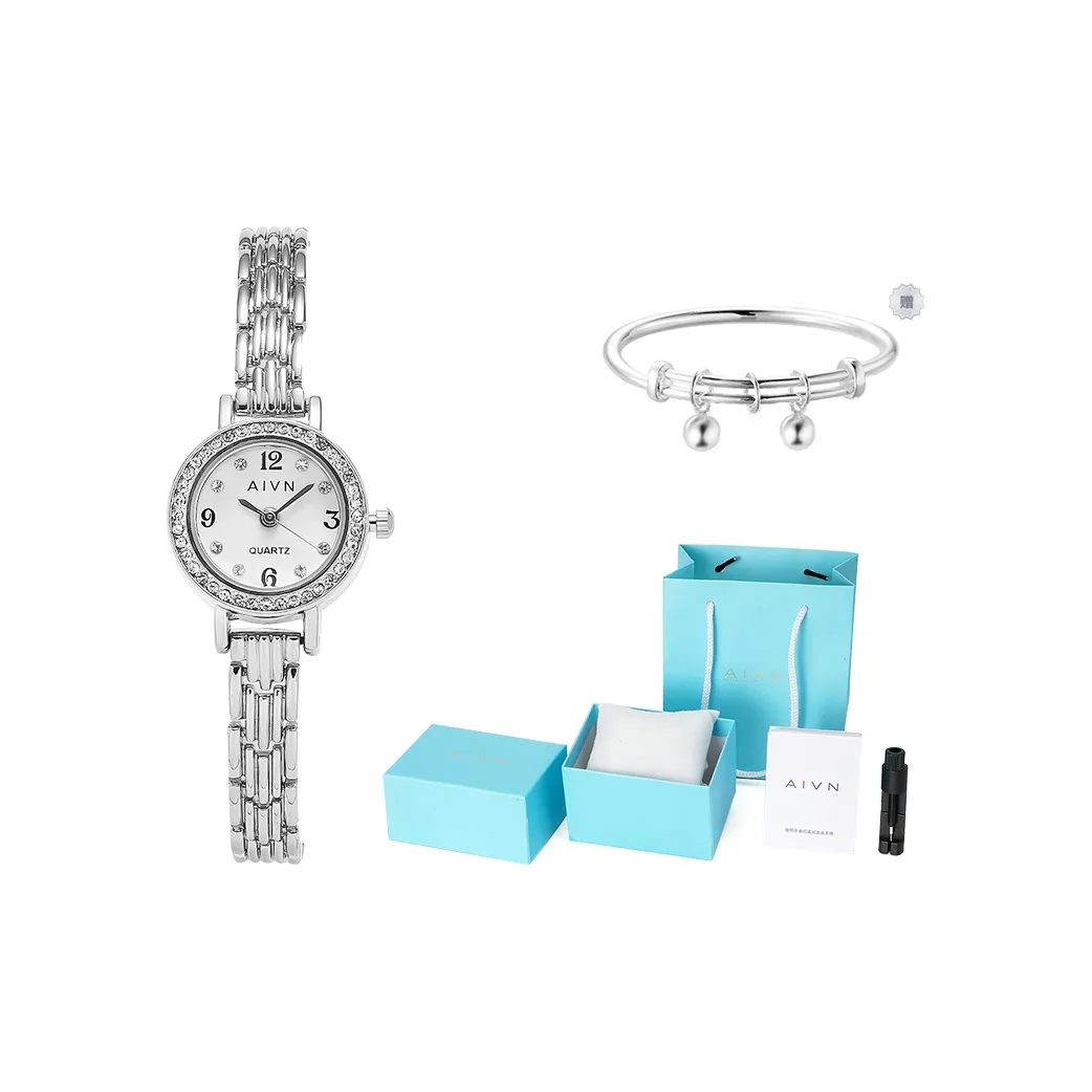 AIVN Кварцевый Movement Женские Часы 22 мм Белые
