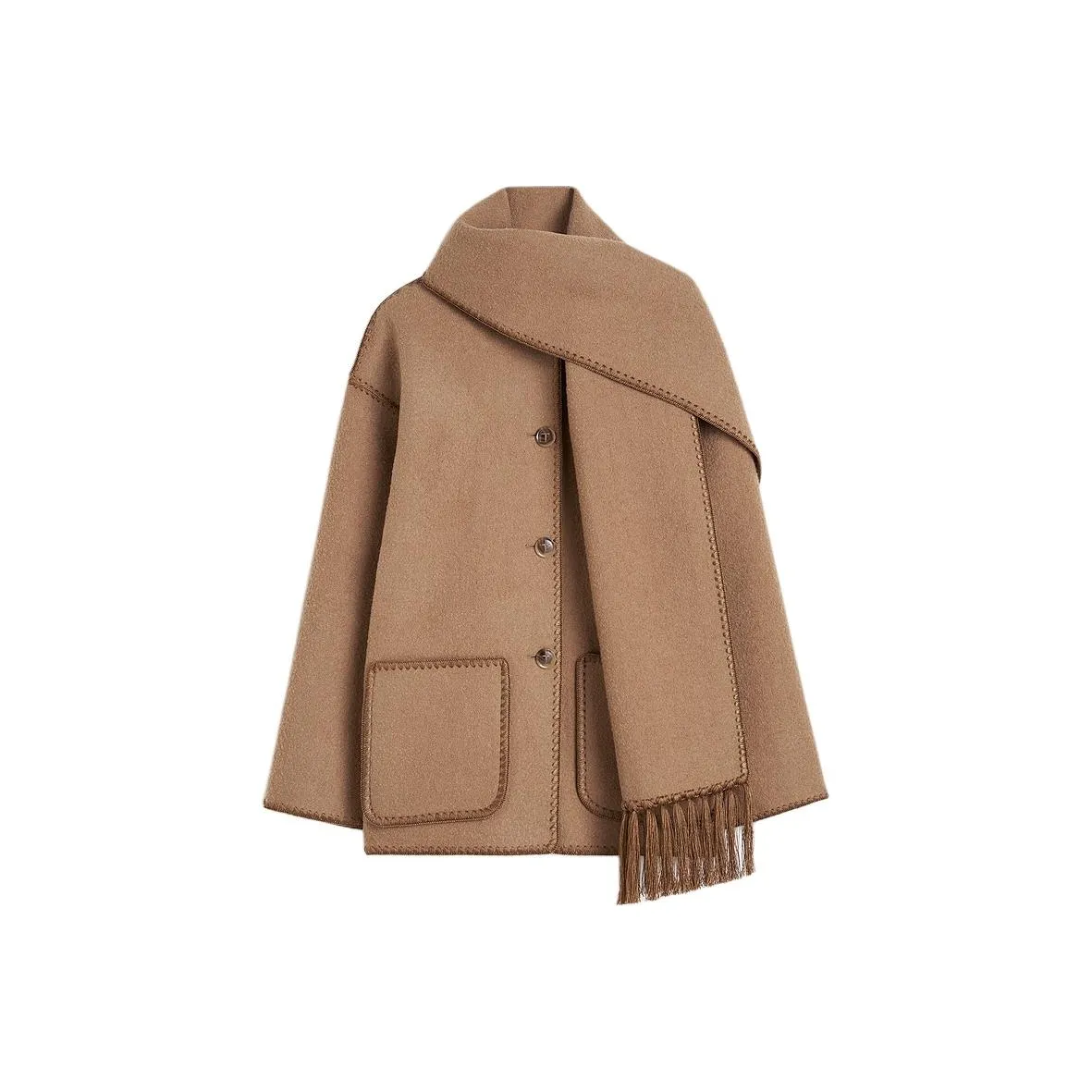 TOTEME Whipstitch trim Scarf Jacket