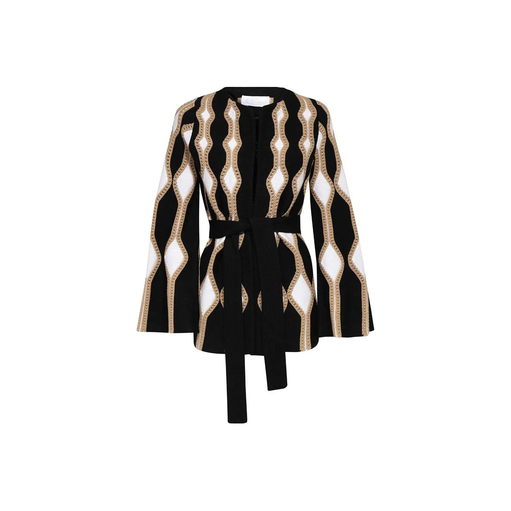 Chloé Tied Waist Knitted Cardigan