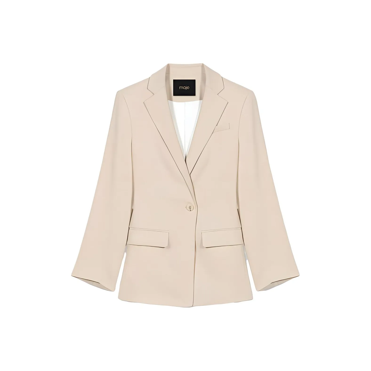 Maje Single-breasted Linen-blend Blazer