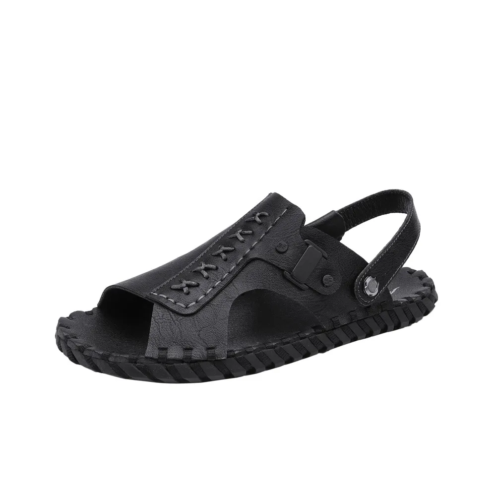 Mulinsen Премиум Уличная одежда Резиновая подошва Противоскользящие Повседневный Уличный One Ремень Сандалии Мужские