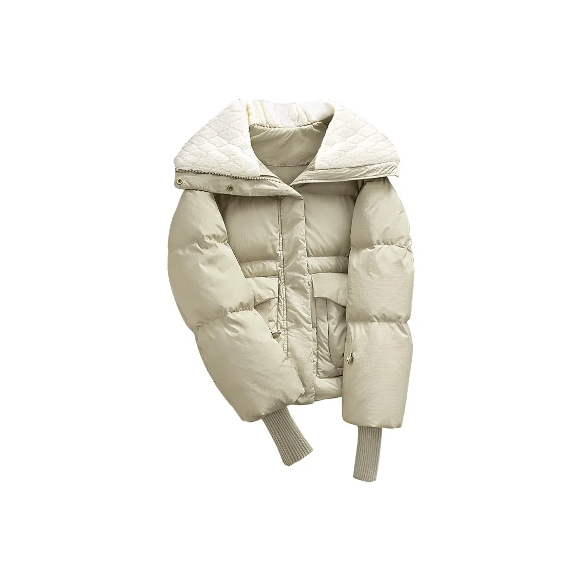 Cypress House Пуховик Женский Светлый Гороховый Зеленый