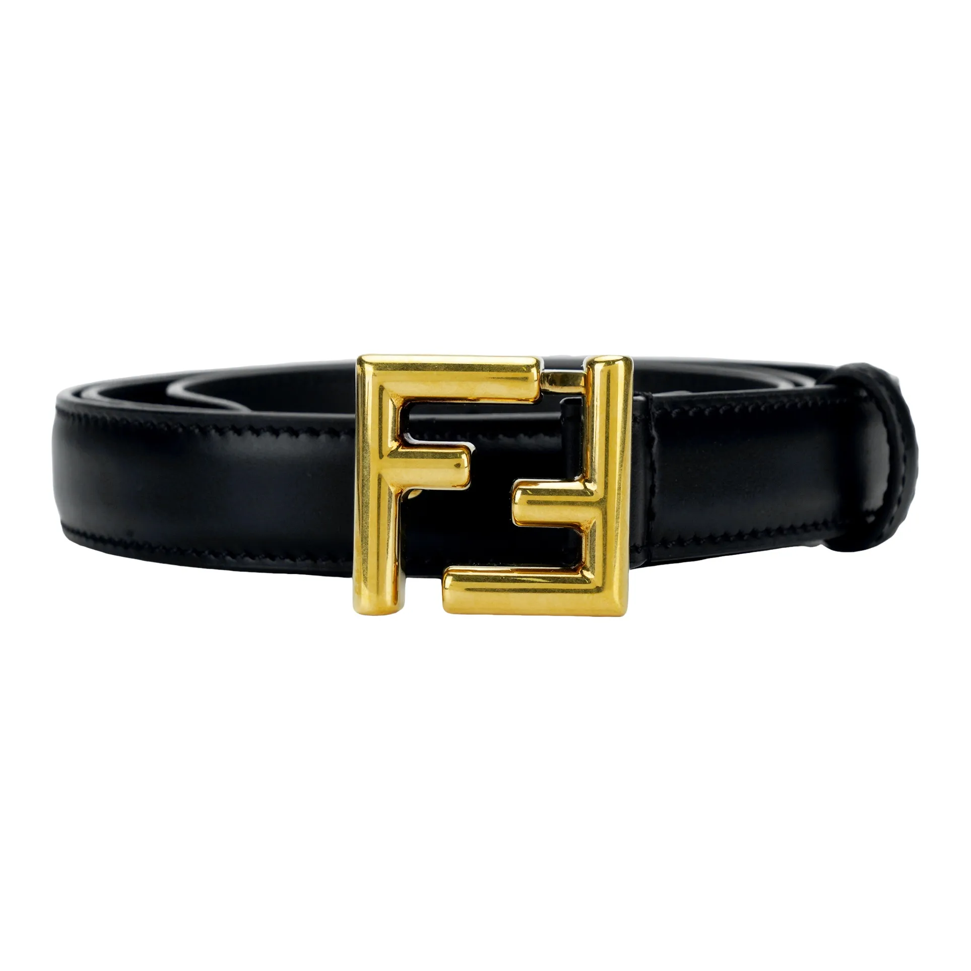 FENDI By Marc Jacobs Ff Belt Black Leather Belt