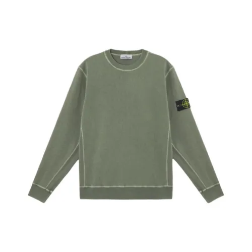 STONE ISLAND Зеленый Мужские Свитшоты