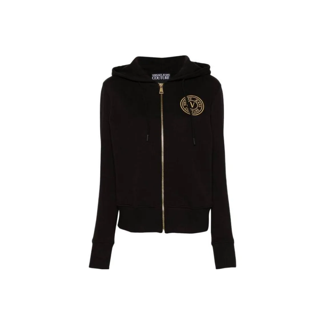 VERSACE JEANS Couture Logo embroidered Zip up Hoodie