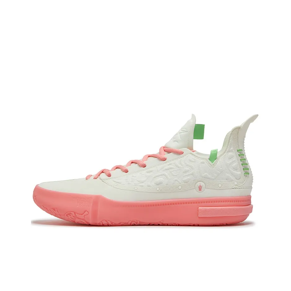 361° Joker 1 GT Cushioning, Slip Resistant, And Abrasion Resistant Mid Top Basketball Shoes Men's Neon Light Coral