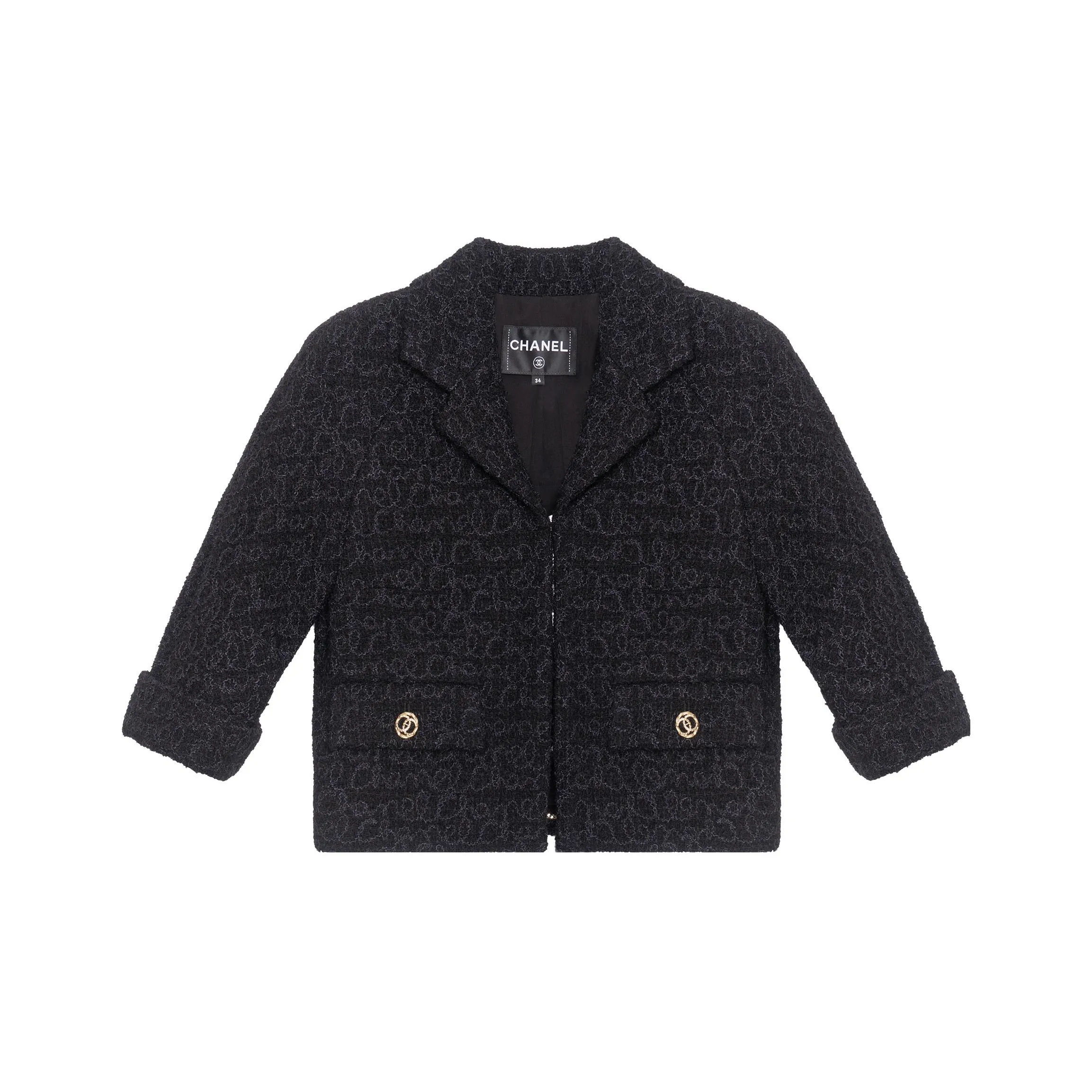 CHANEL Jackets Coats Women's Black