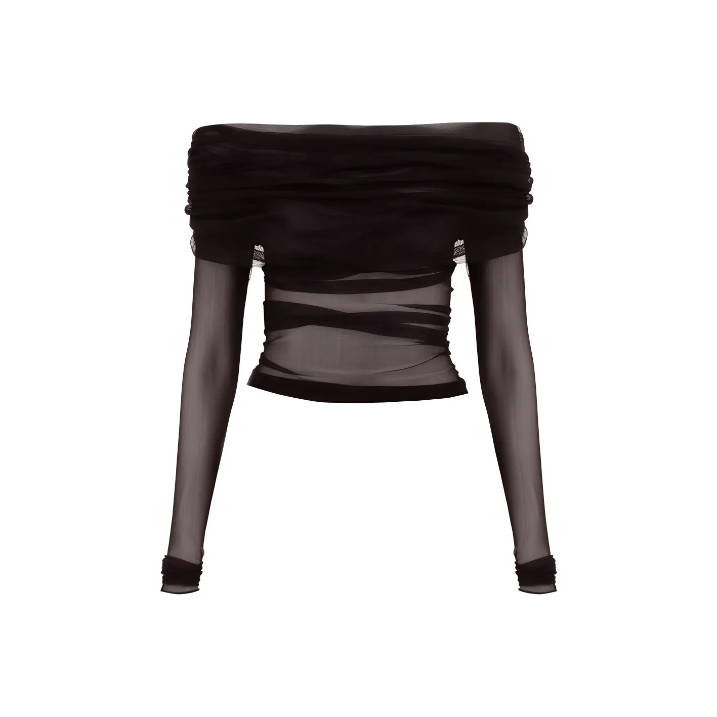 Christopher Esber Шифон Рубашка Женская Черная