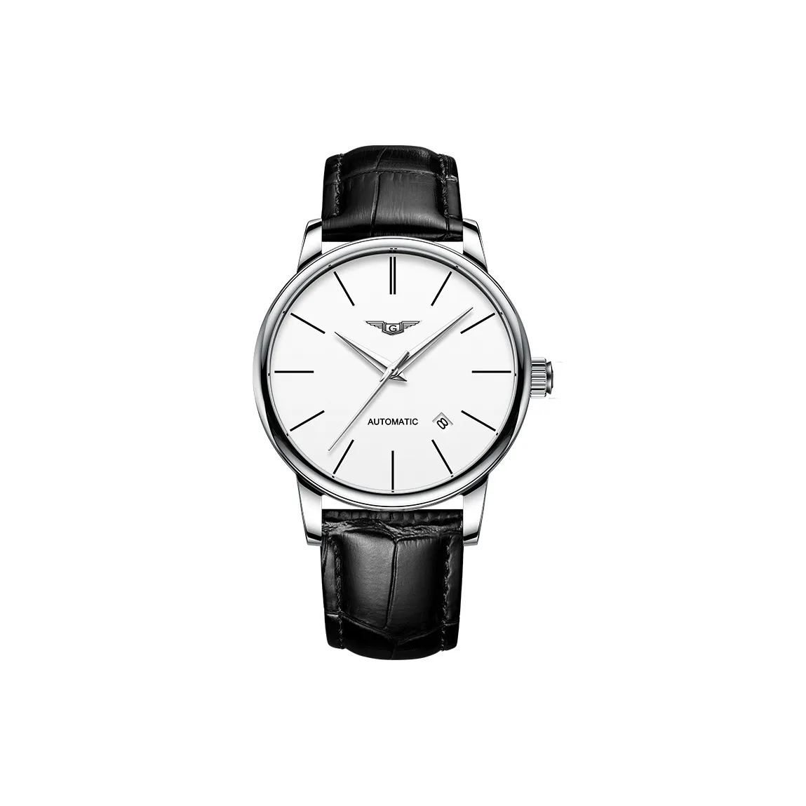 GUANQIN Автоматический Механический Механизм Мужские Часы 39 мм Черный