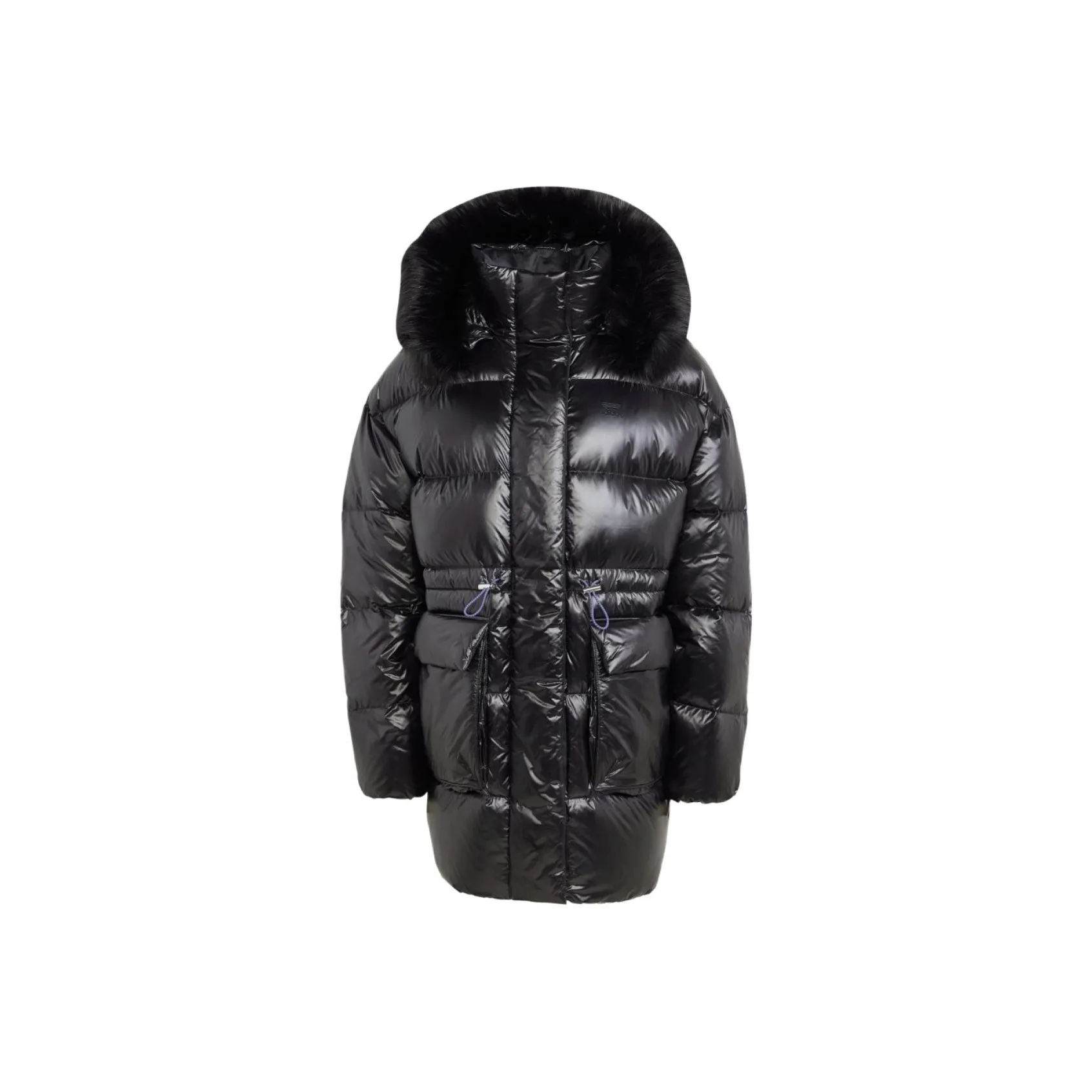 Adidas Originals PUFFED LONG FUR Down Jacket Women's Black
