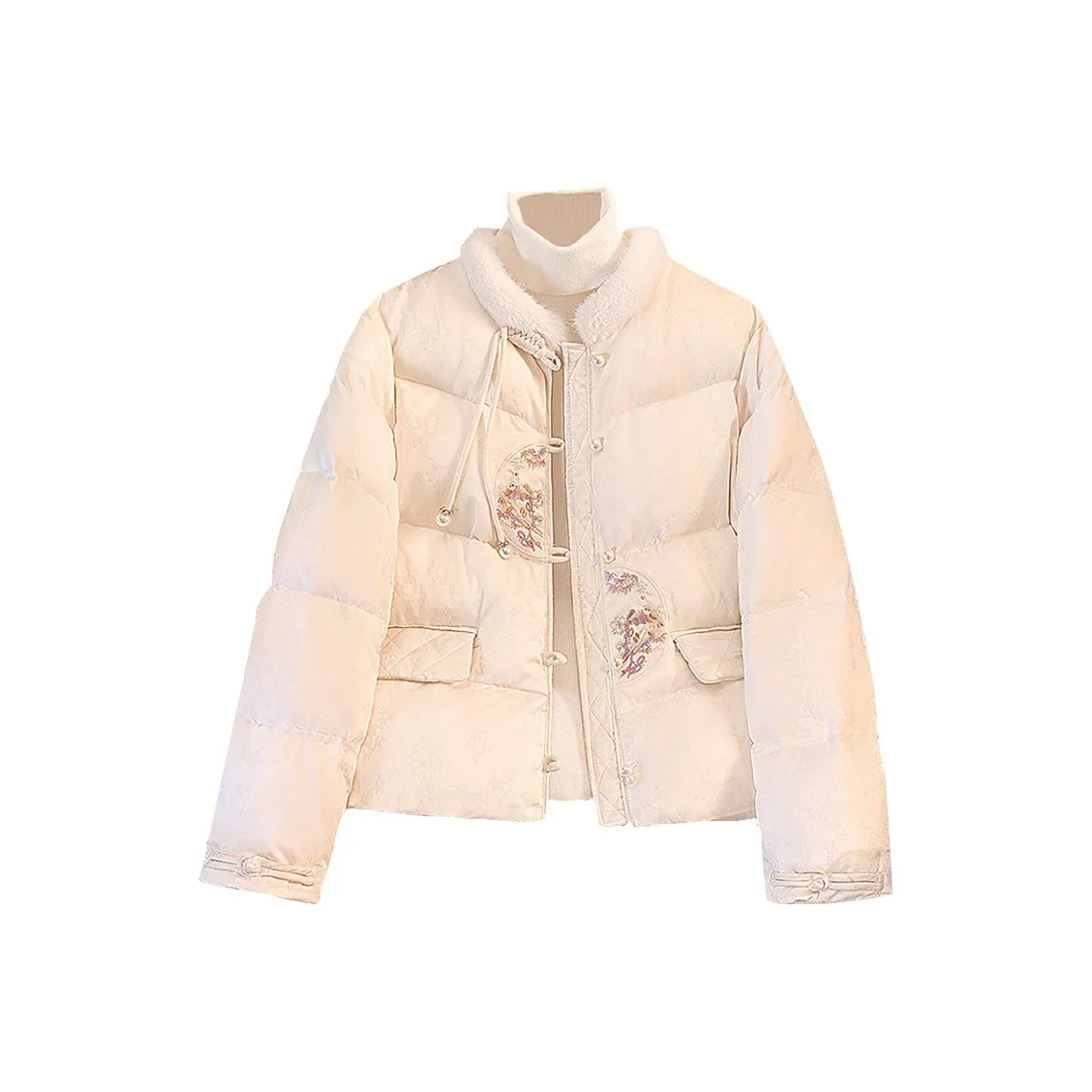 Cypress House Пуховик Женские Ecru