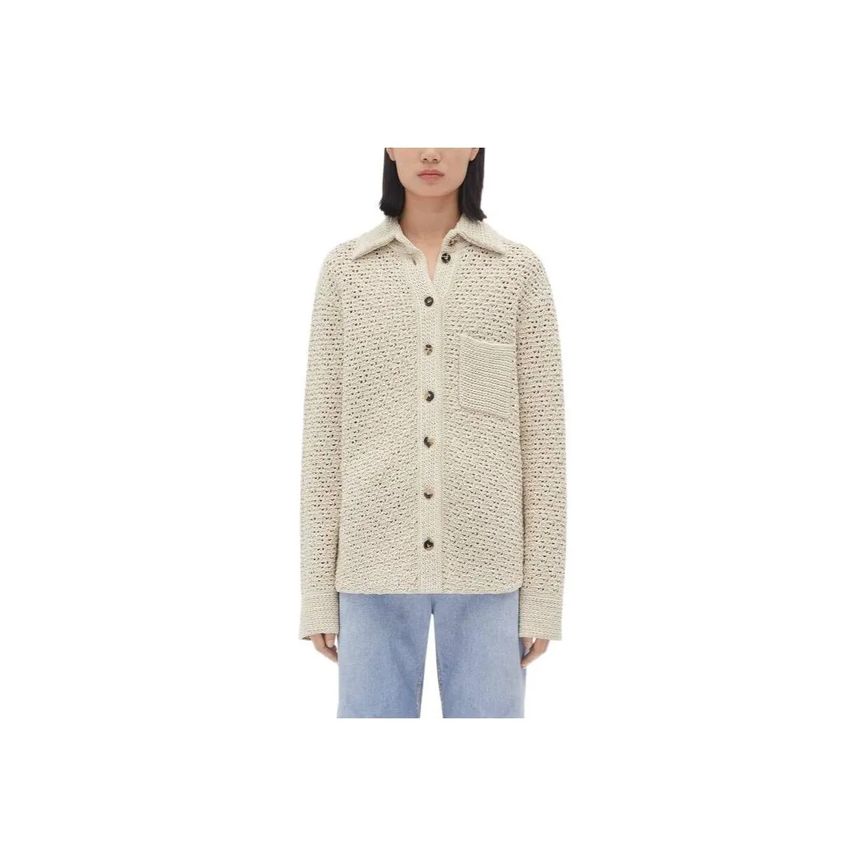 Bottega Veneta Crochet Knitted Shirt