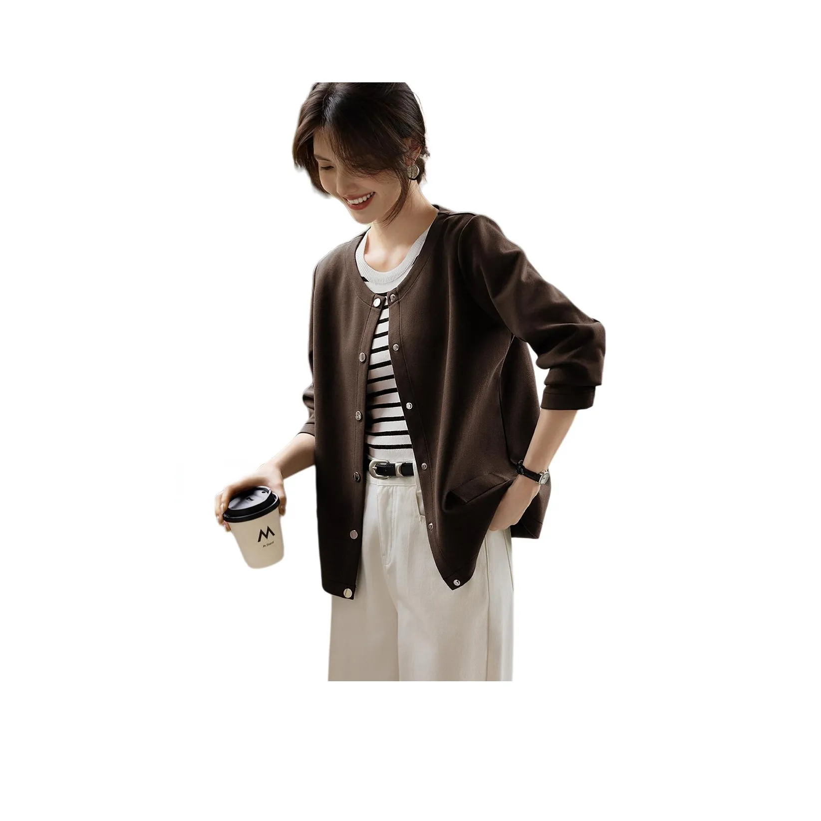 XWI Темно-красный Бусина Красный Женские Куртки