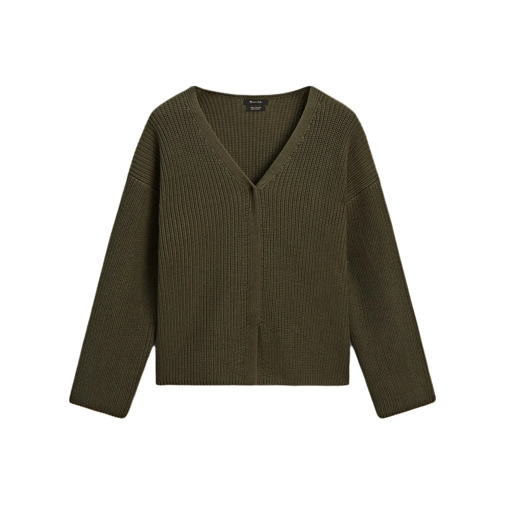 Massimo Dutti Трикотаж Женский Хаки Зеленый