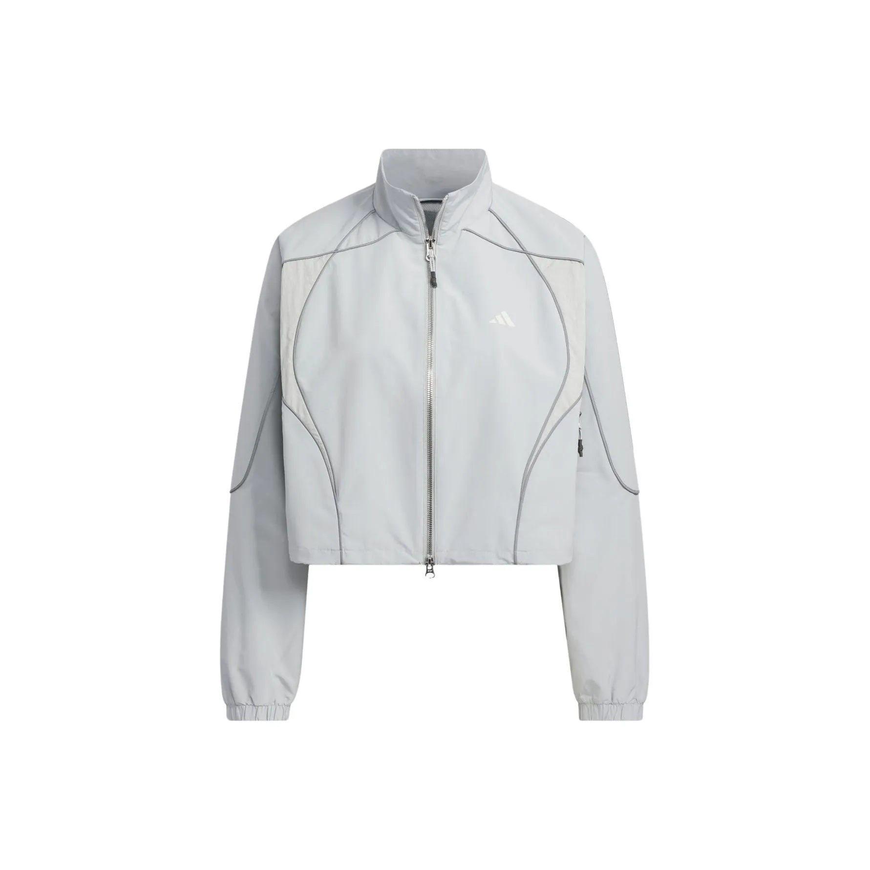 Adidas PIPING Ткани вязаные Куртки Пальто Женские Светло-серый