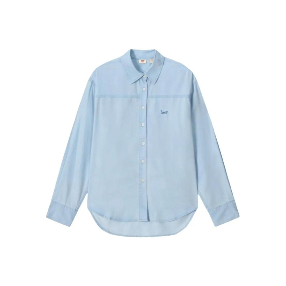 Levi's SS23 Ice Cool SS25 Рубашка Женская Светло-Синяя