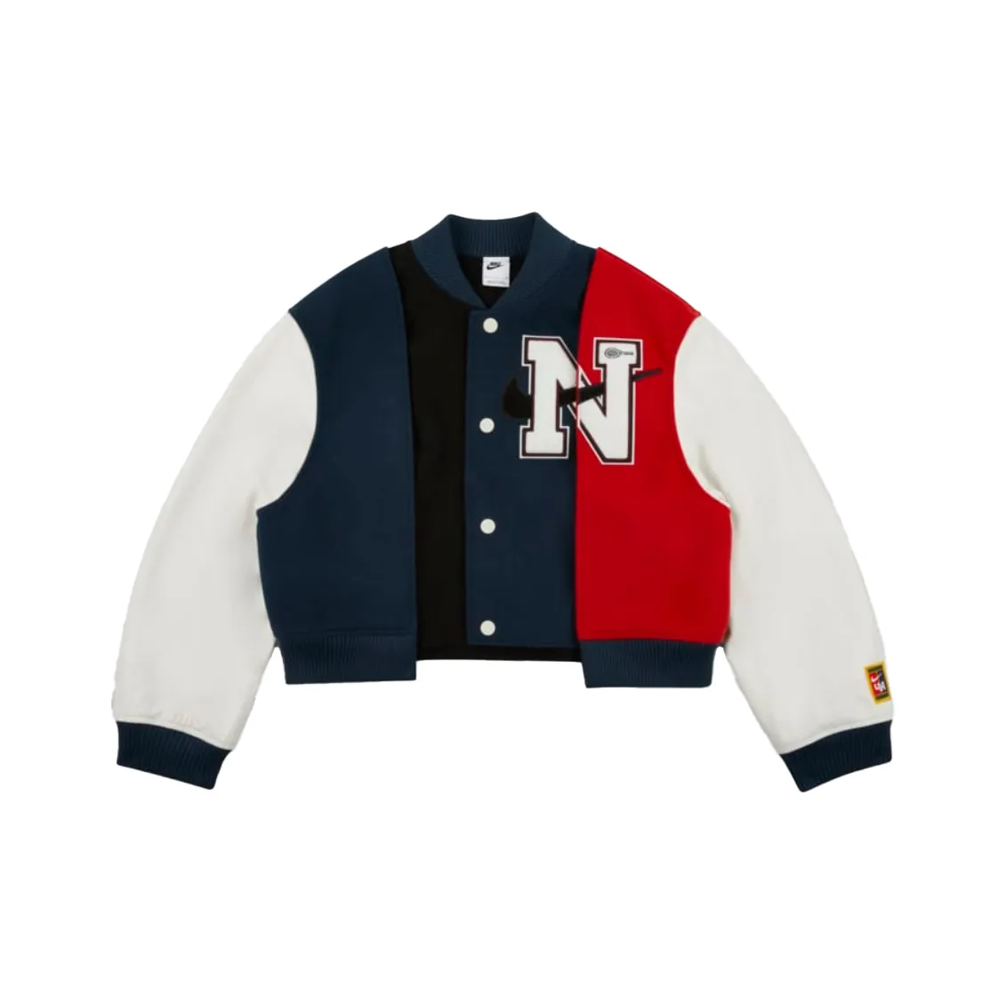 Nike X Yoon Oversized Varsity Jacket 'Black/Armory Navy/Phantom/White'