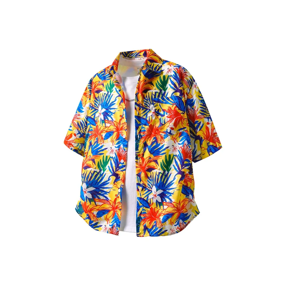 BEAR UNION Короткий рукав рубашка унисекс разноцветная