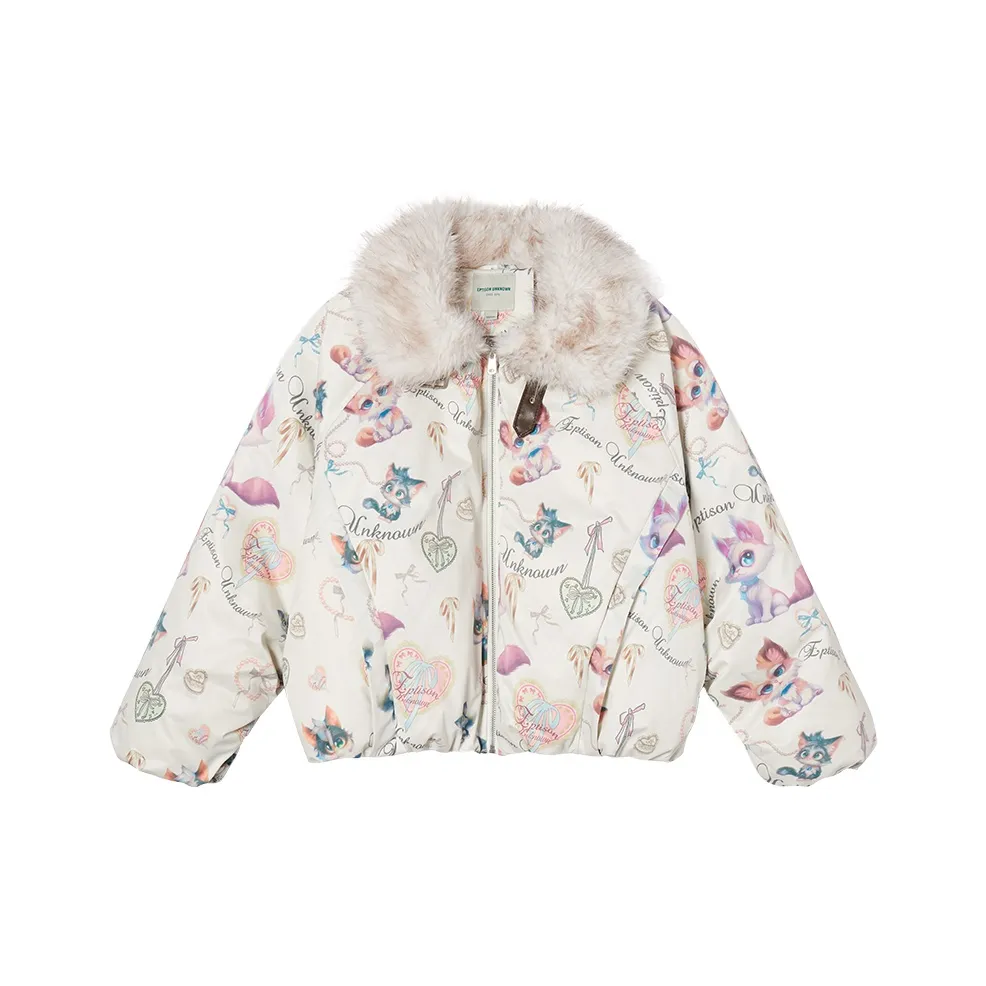 EPTISON WOMAN Пуховик Женские Милый Дизайн для Домашних Животных Вечеринка