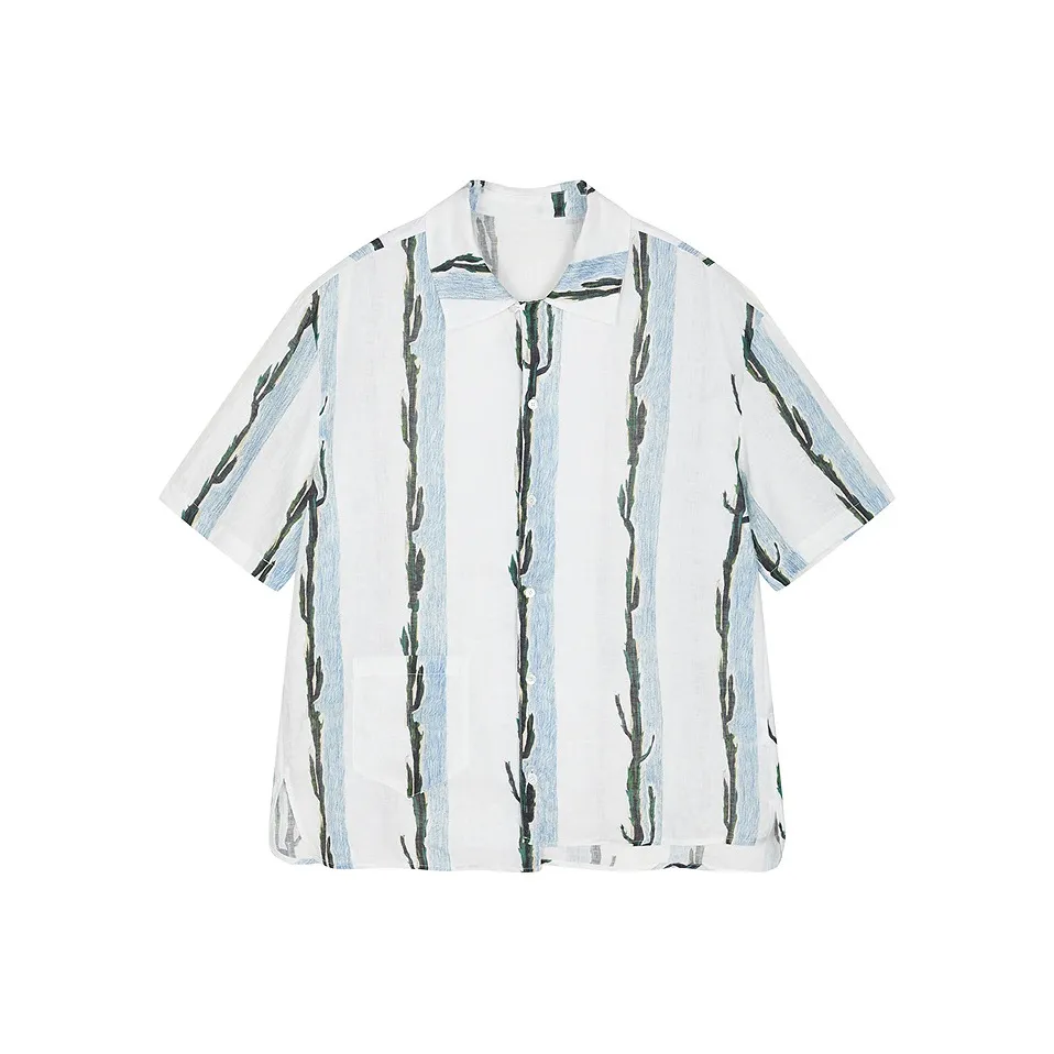 CROQUIS 489 Синий и Зеленый Комплект Мужские Рубашки