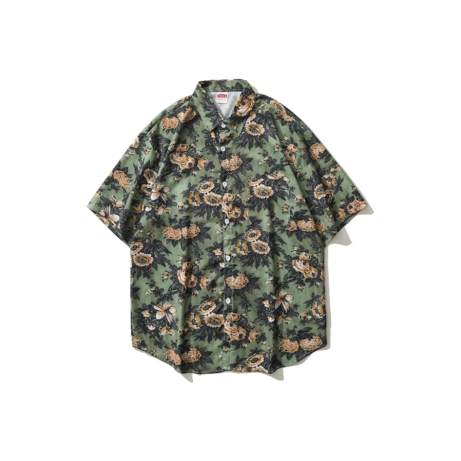 BEAR UNION Короткий рукав рубашка унисекс армейский зеленый