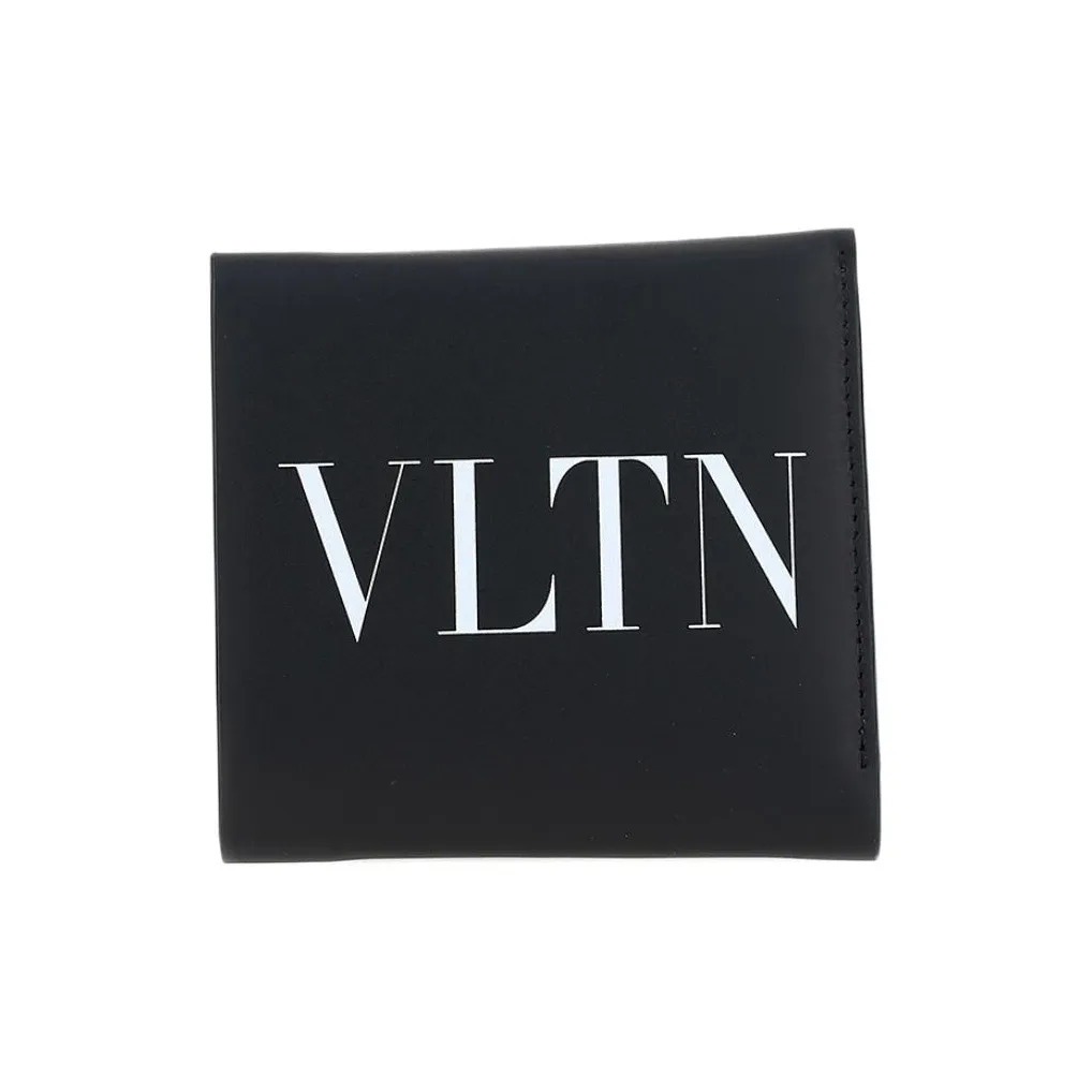 Valentino Garavani Кожаный держатель для карт и кошелек Мужской Черный