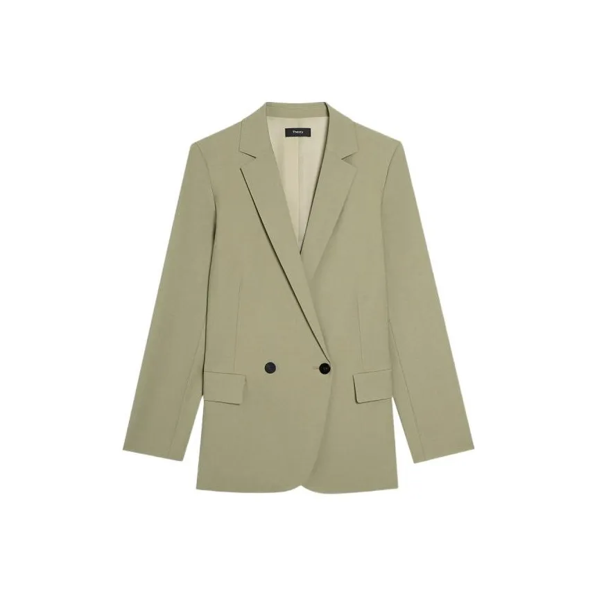 Theory Серо-зеленый Женские офисные костюмы