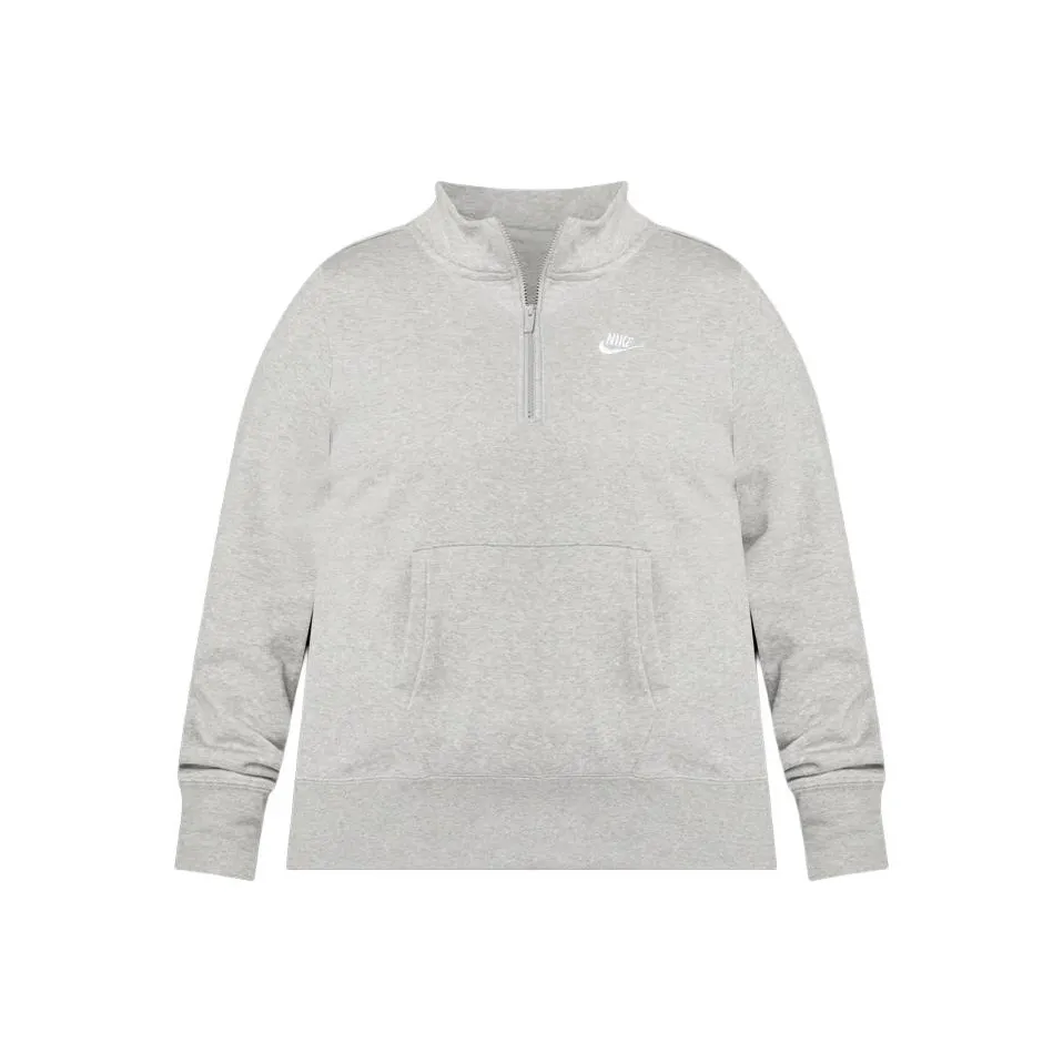 Nike Sportswear Club Fleece Sweatshirt Women's Dark Gray Heather/White