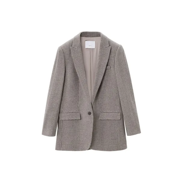 OVV Темно-кофейный Клетчатый A1 Женские Офисные костюмы