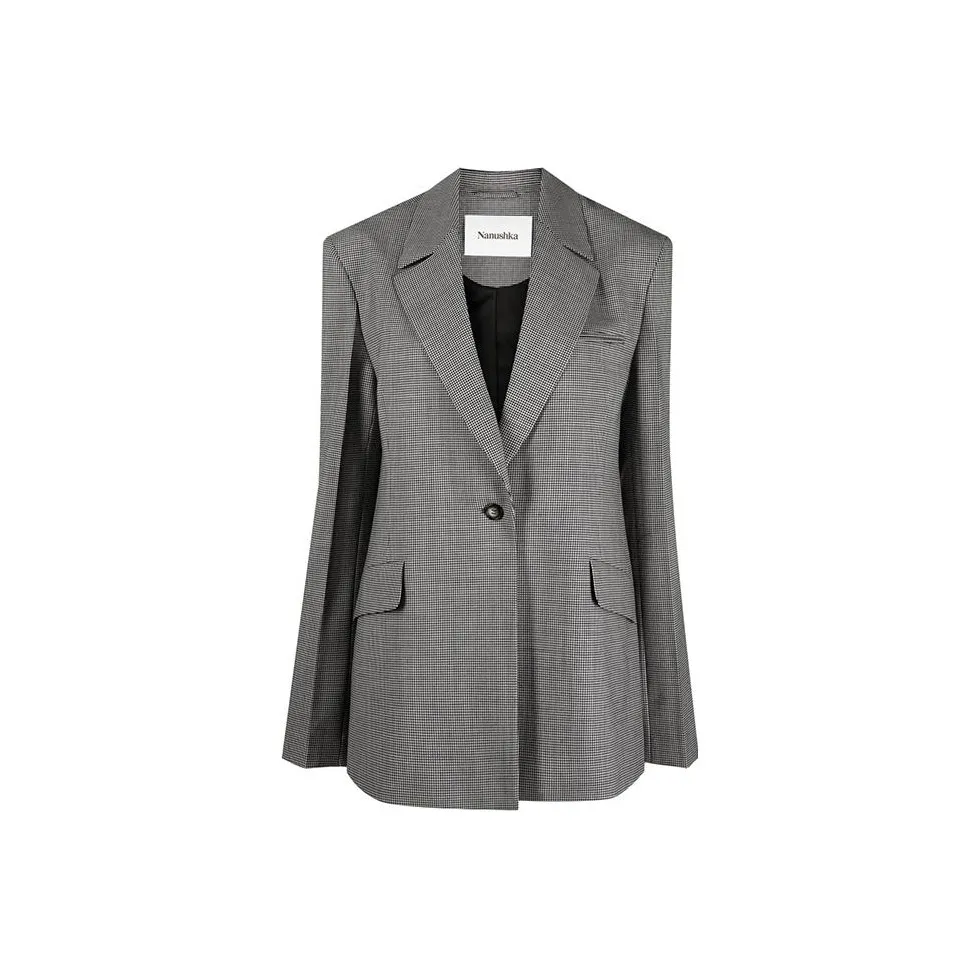 NANUSHKA Puppytooth Oversized Blazer