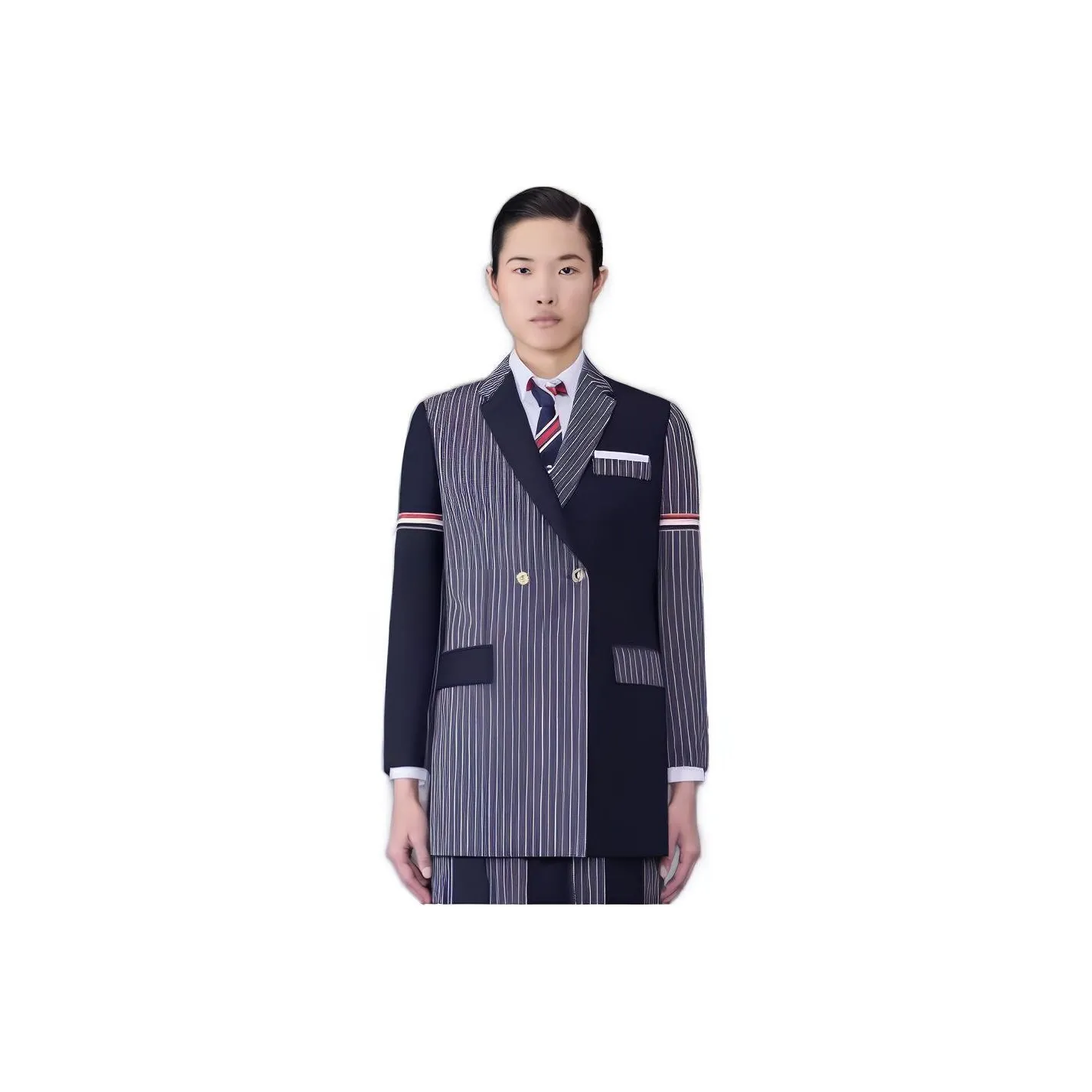 THOM BROWNE Patchwork Button Up Blazer