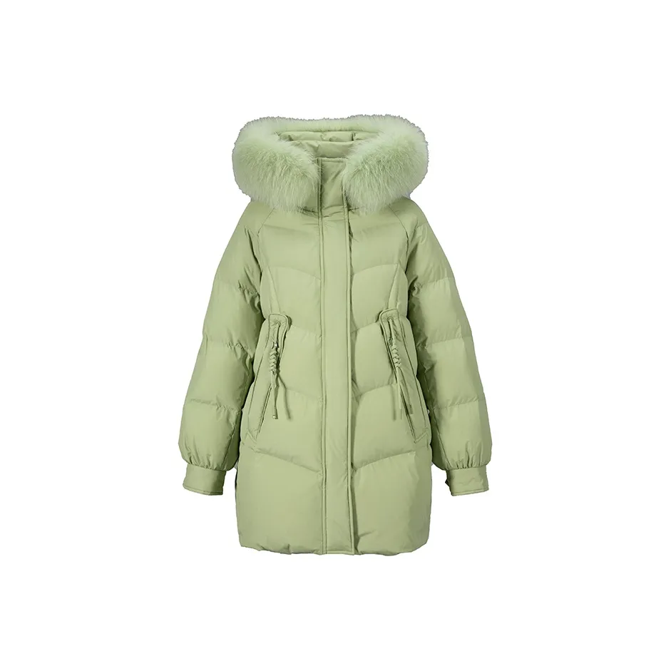 XIANGYING Down Jacket Women's Fruit Green