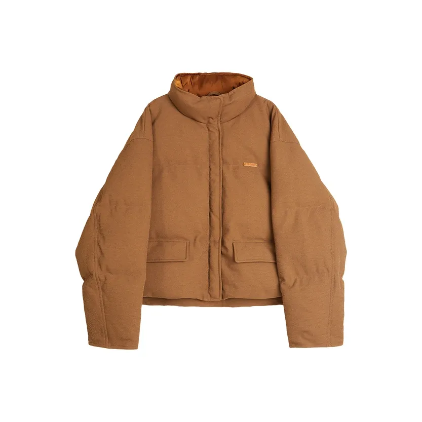 ELLE Пуховик Женский Темно-Коричневый