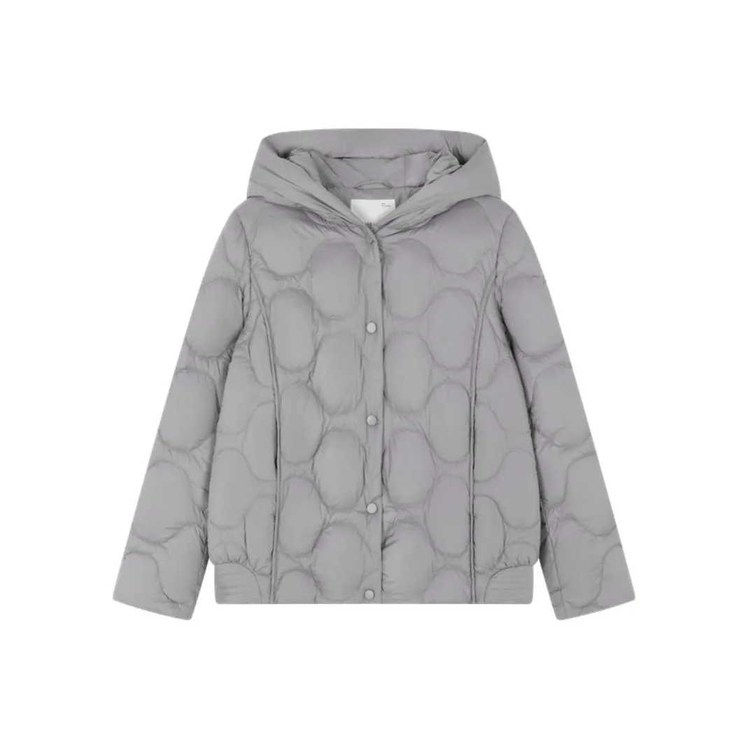 IHIMI Пуховик Женский Перо Серый