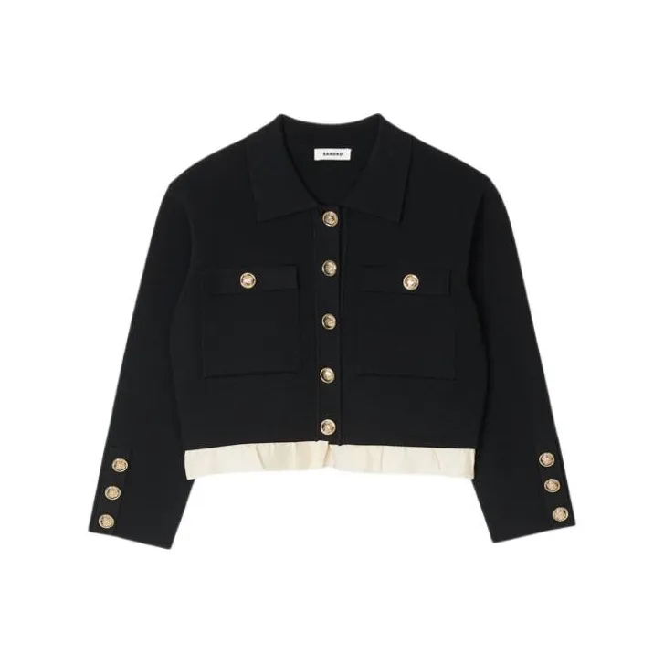 SANDRO Черный Женский Трикотаж