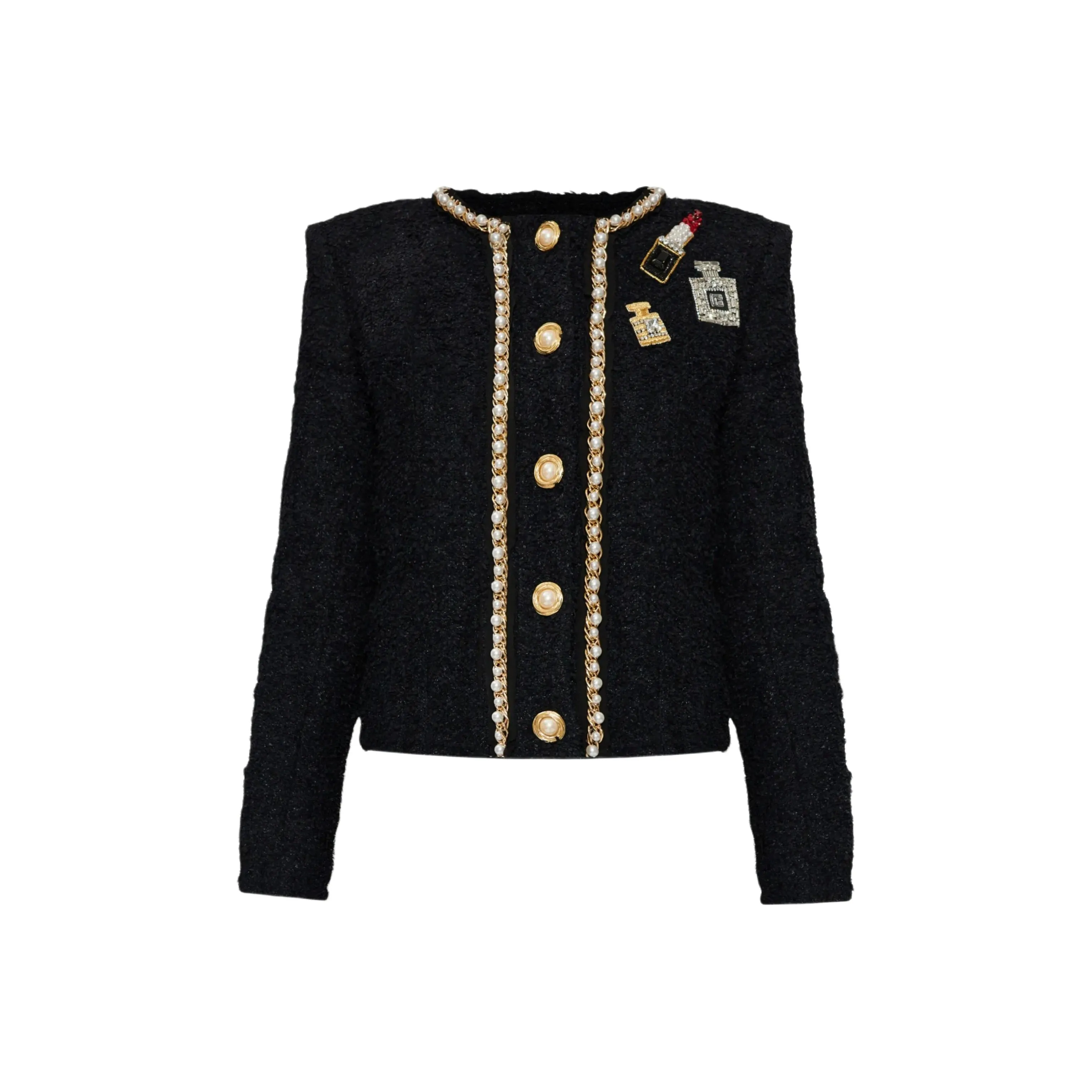BALMAIN Patch detail Tweed Jacket