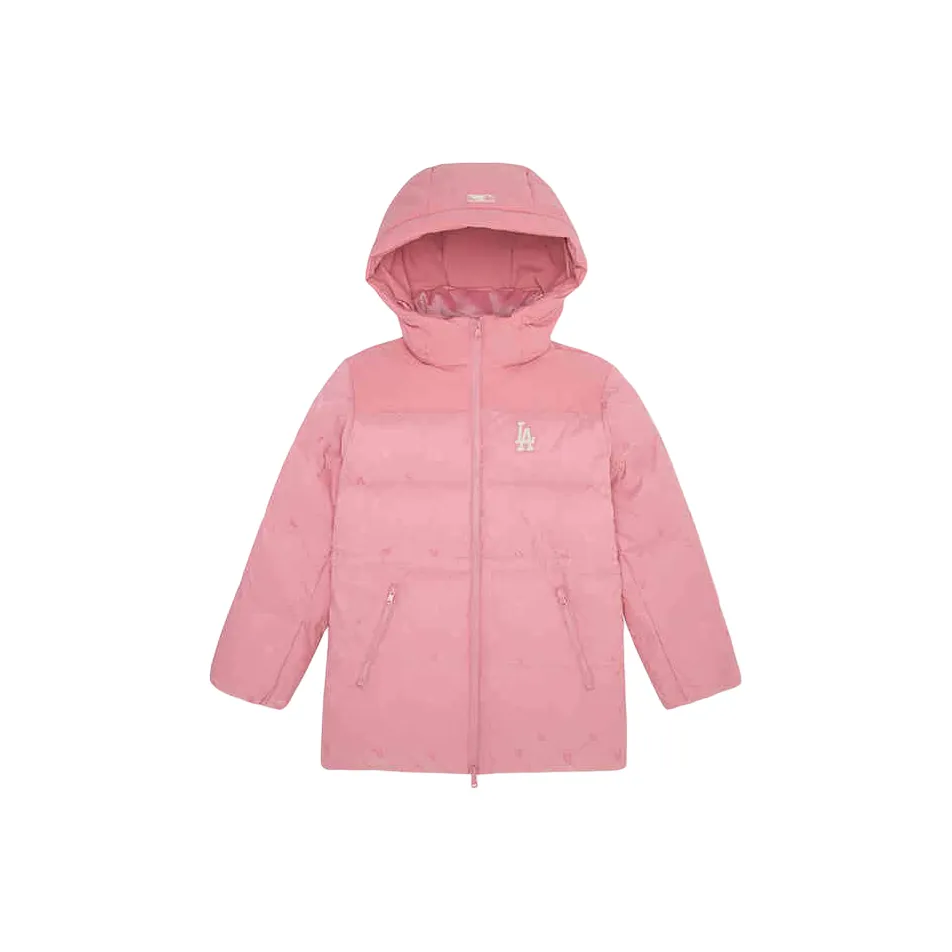 MLB MONOGRAM Series Los Angeles Dodgers Down Jacket Women's Hemp Pink